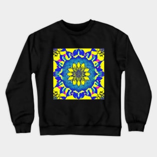 Lotus Mandala (Yellow and Blue) Crewneck Sweatshirt